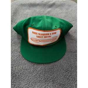 VTG Russ Slauson & Son Sheet Metal Patch K-Brand Snapback Cap Hat